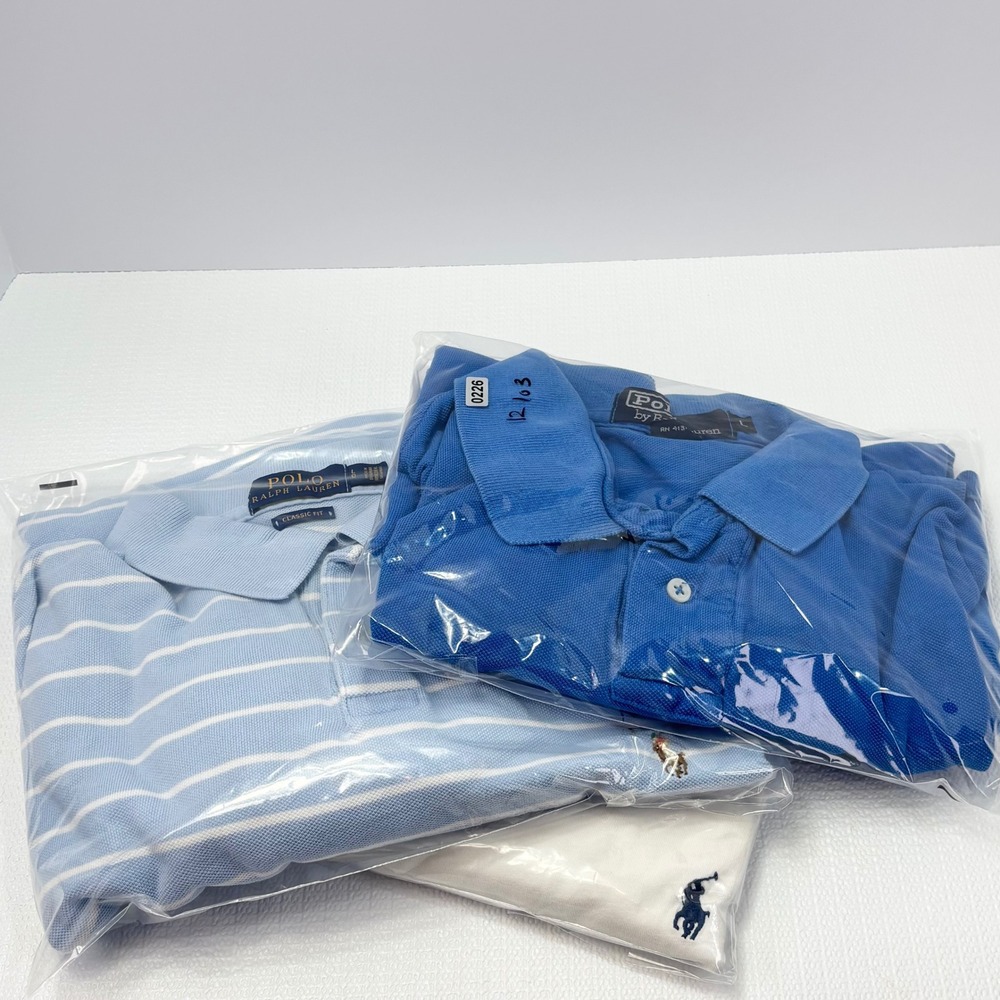 Polo Ralph Lauren Mens Shirt Bundle Lot of 3 Size Large Used